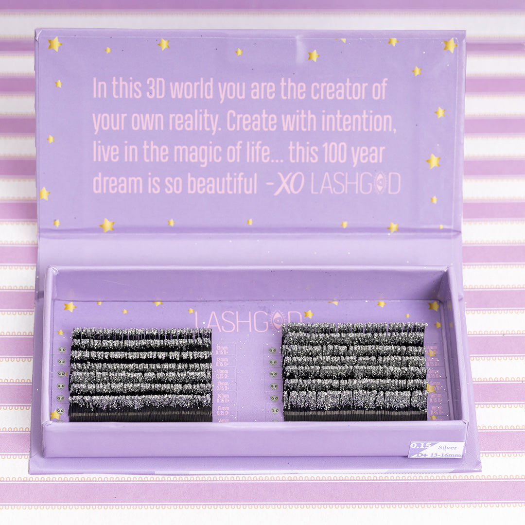 Glitter Lashes Silver Fox-0.15 CC 8-17mm
