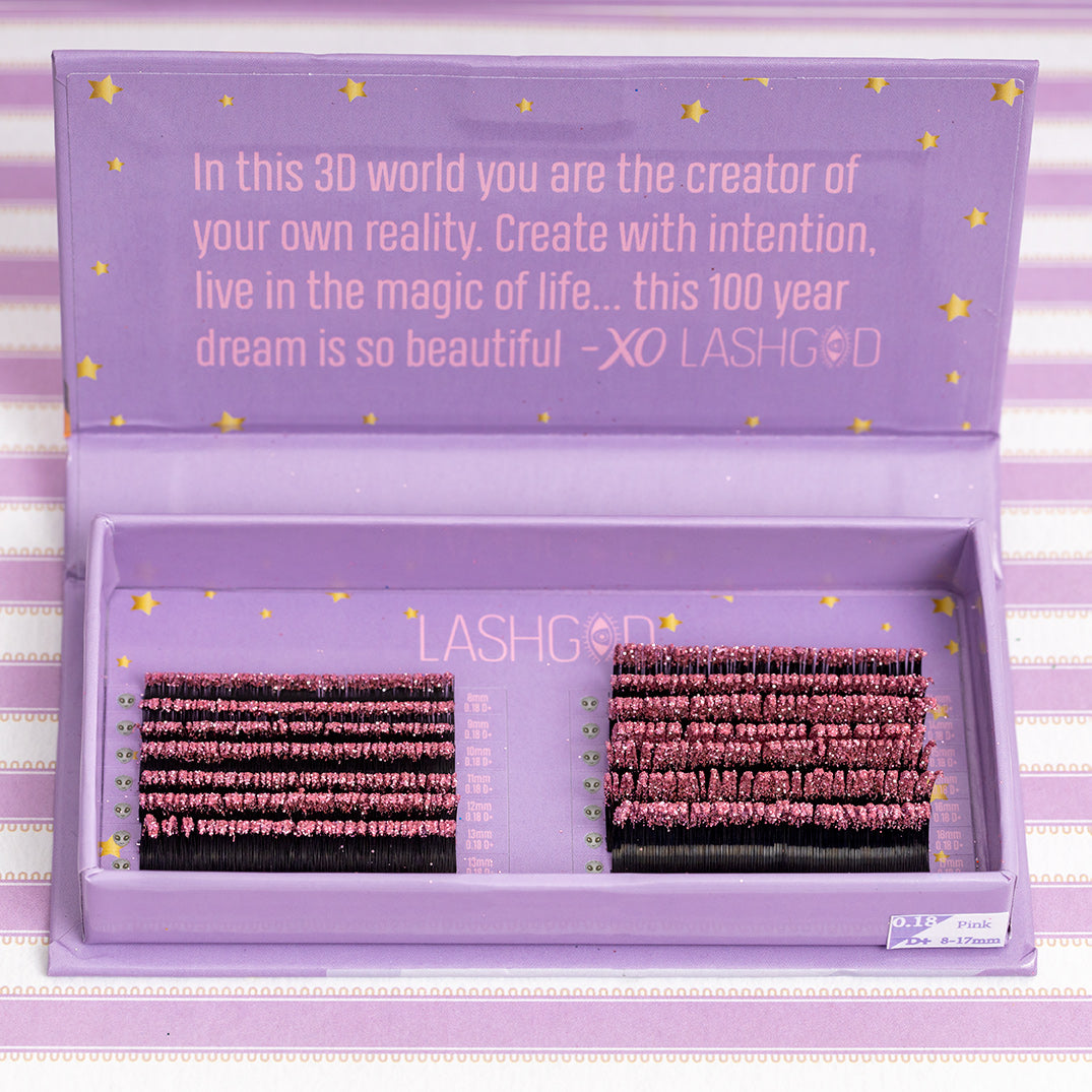 Glitter Lashes Planet Pink-0.15 CC 8-17mm