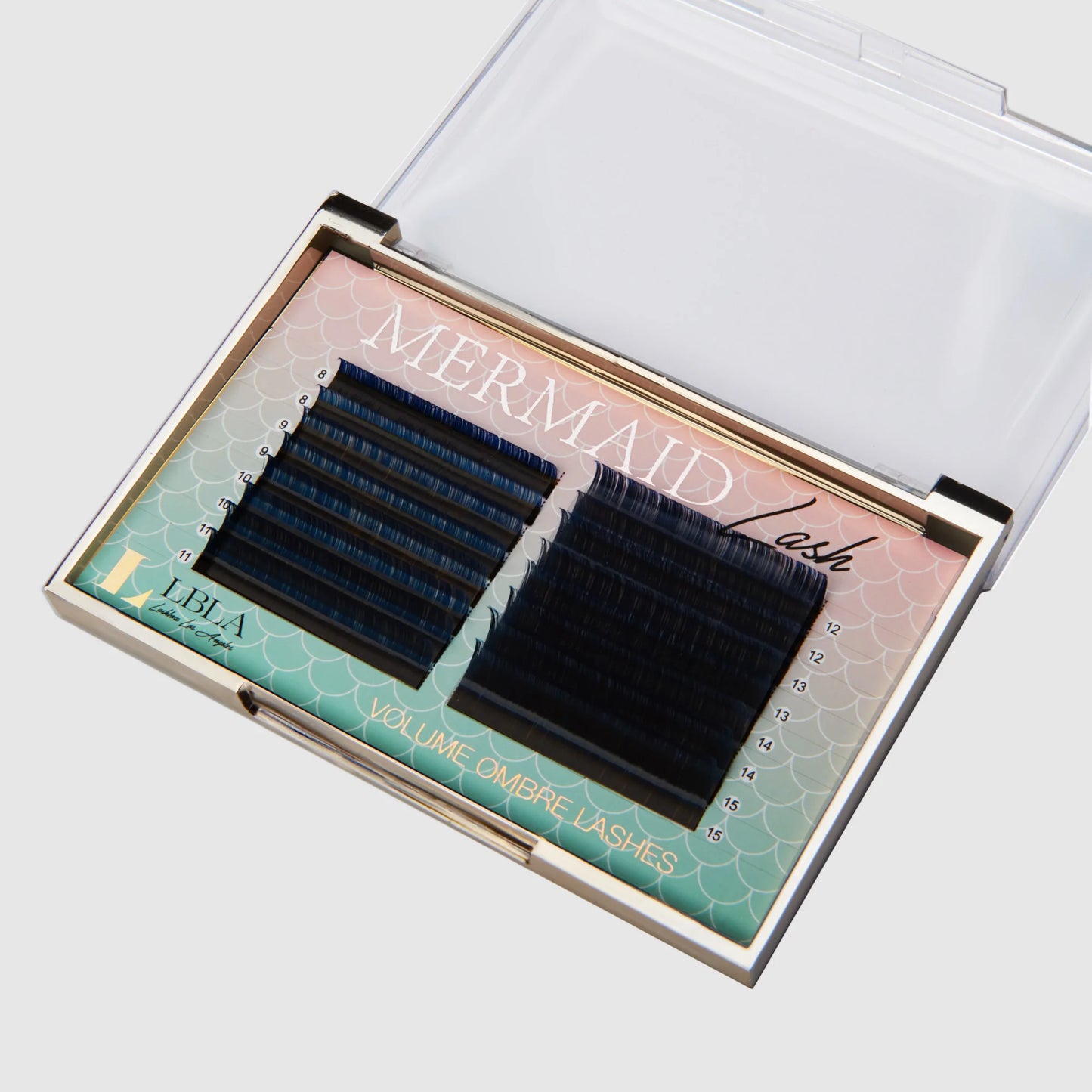 Mermaid Ombre Volume Lashes 0.07mm Mixed Tray- Blue