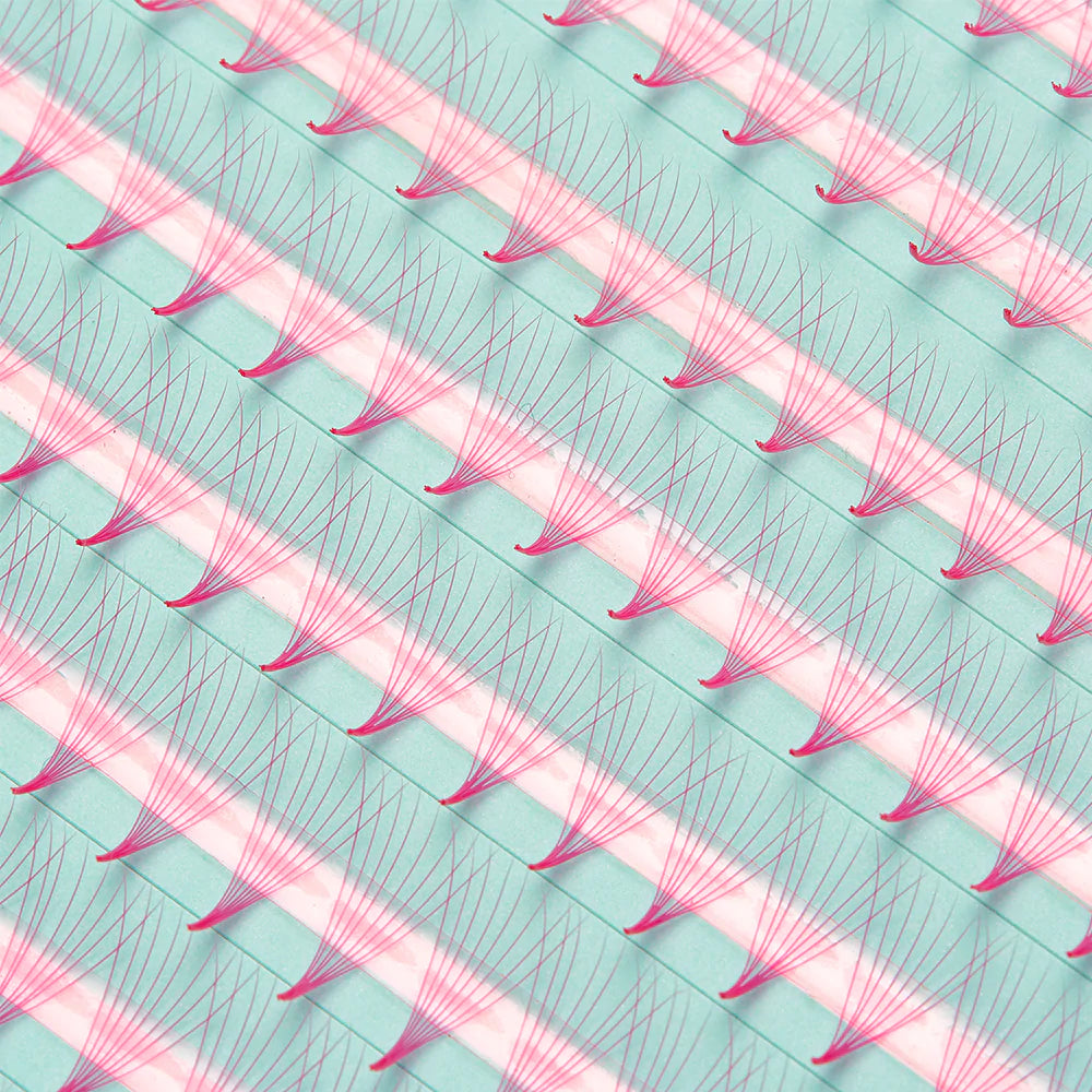 Super Fan 8D 0.05 - 200 Pre-Made Fans - Pink