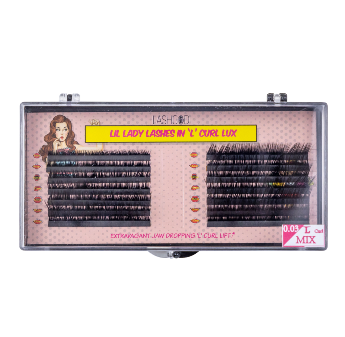 Lil Lady Lashes In “L” Curl Lux Volume Mixed Tray-LashGod